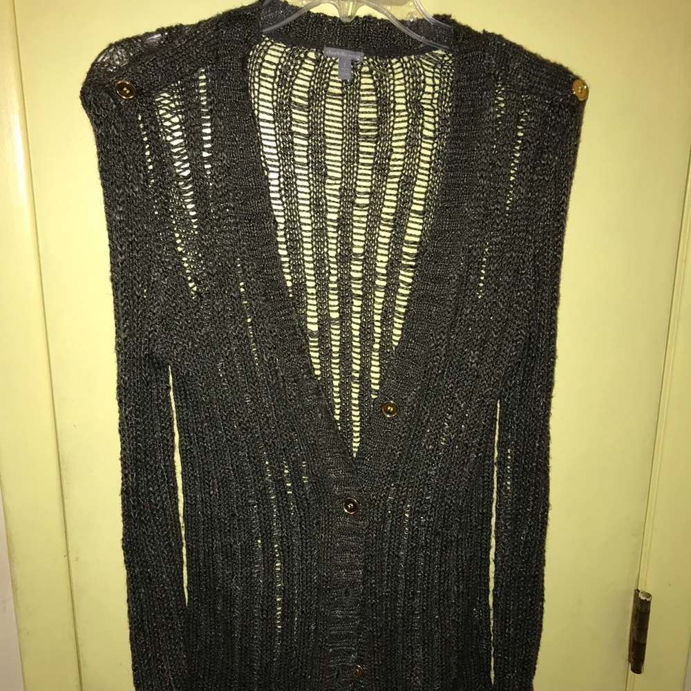 Charolette Russe Green Cardigan with Gold Buttons